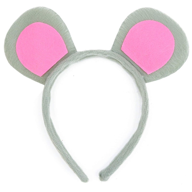 Skeleteen Mouse Costume Accessory Set - Grey and Pink Ears Headband, Bow Tie and Tail Accessories Set for Rat Costume for Toddlers and Kids - Image 3
